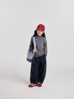 【100-170】トップス 女の子 ボーダー柄 フード付き カジュアル - 画像 (6)