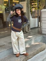 【100-170】長袖Ｔシャツ 女の子 レイヤード アップリケ おしゃれ - 画像 (9)