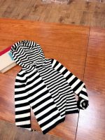 【100-170】トップス 女の子 フード付き ストレッチ ボーダー柄 - 画像 (9)