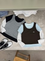 【100-170】長袖Tシャツ 女の子 レイヤード ストレッチで快適 - 画像 (10)