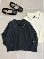 【100-170】トップス 女の子 ニット 折り襟 かわいい - 画像 (10)