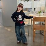 【100-170】長袖Tシャツ 女の子 カートゥーン プリント - 画像 (3)