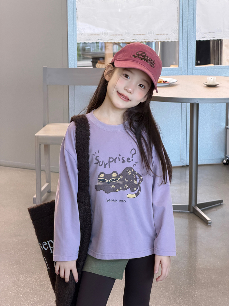 10820510 (2) 【100-170】長袖Tシャツ 女の子 カートゥーン プリント - 画像 (1)