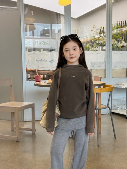 【100-170】トップス 女の子 フード付き ストレッチ 韓国風
