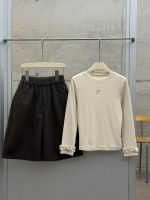 【100-170】パンツ 女の子 無地 レトロ ワイドパンツ - 画像 (9)