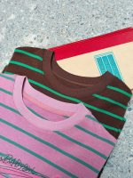 【100-170】長袖Tシャツ 女の子 ボーダー柄 グラフィティ ゆったり - 画像 (11)