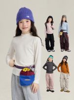 【100-170】Tシャツ 女の子 無地 シンプル ストレッチで快適