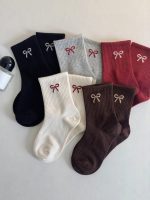 【GOODS】5足セット ソックス 無地 リボン スポーツ