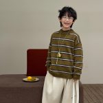 【90-160】セーター ストライブ 配色 カジュアル 合わせやすい 男の子 - 画像 (7)