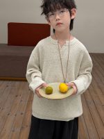 【90-160】セーター ズボン ニット Vネック 長袖 ゆったり 無地 男の子 - 画像 (4)