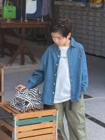【100-170】デニムシャツ 男の子 刺繍 韓国風 レトロ カジュアル - 画像 (12)