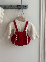 【66-90】ロンパース サロペットズボン 裏起毛 クリスマス風 カワイイ 女の子 - 画像 (8)
