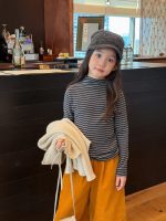 【100-170】インナーシャツ 女の子 ハーフタートルネック ストレッチで快適 - 画像 (6)