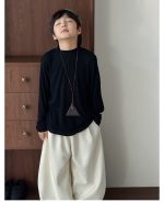 【90-160】長袖インナー 男の子 無地 モックネック ベーシック - 画像 (14)