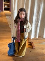 【90-150】カーディガンorインナーorワイドパンツ 女の子 刺繍 コーデュロイ