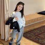 【100-170】長袖Tシャツ 女の子 プリント 英字 レトロ - 画像 (7)