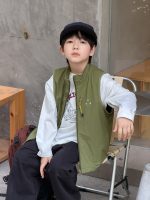 【100-170】ベスト 男の子 アウトドア カジュアル レイヤード - 画像 (4)
