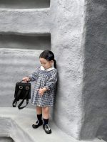 【90-140】ワンピース 女の子 チェック柄 ナチュラル ガーリー レトロ風 - 画像 (6)