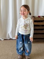 【73-120】トップスorパンツ 女の子 フード付き スポーツ - 画像 (6)