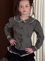 【90-140】シャツorスカート 女の子 フリル付き チェック ティアード - 画像 (12)