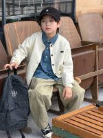 【100-170】カーディガン 男の子 刺繍 プレッピー風 韓国風 カジュアル - 画像 (4)