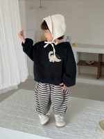 【73-110】パーカー ズボン フード付き 配色 長袖 ストライブ 男の子 - 画像 (6)
