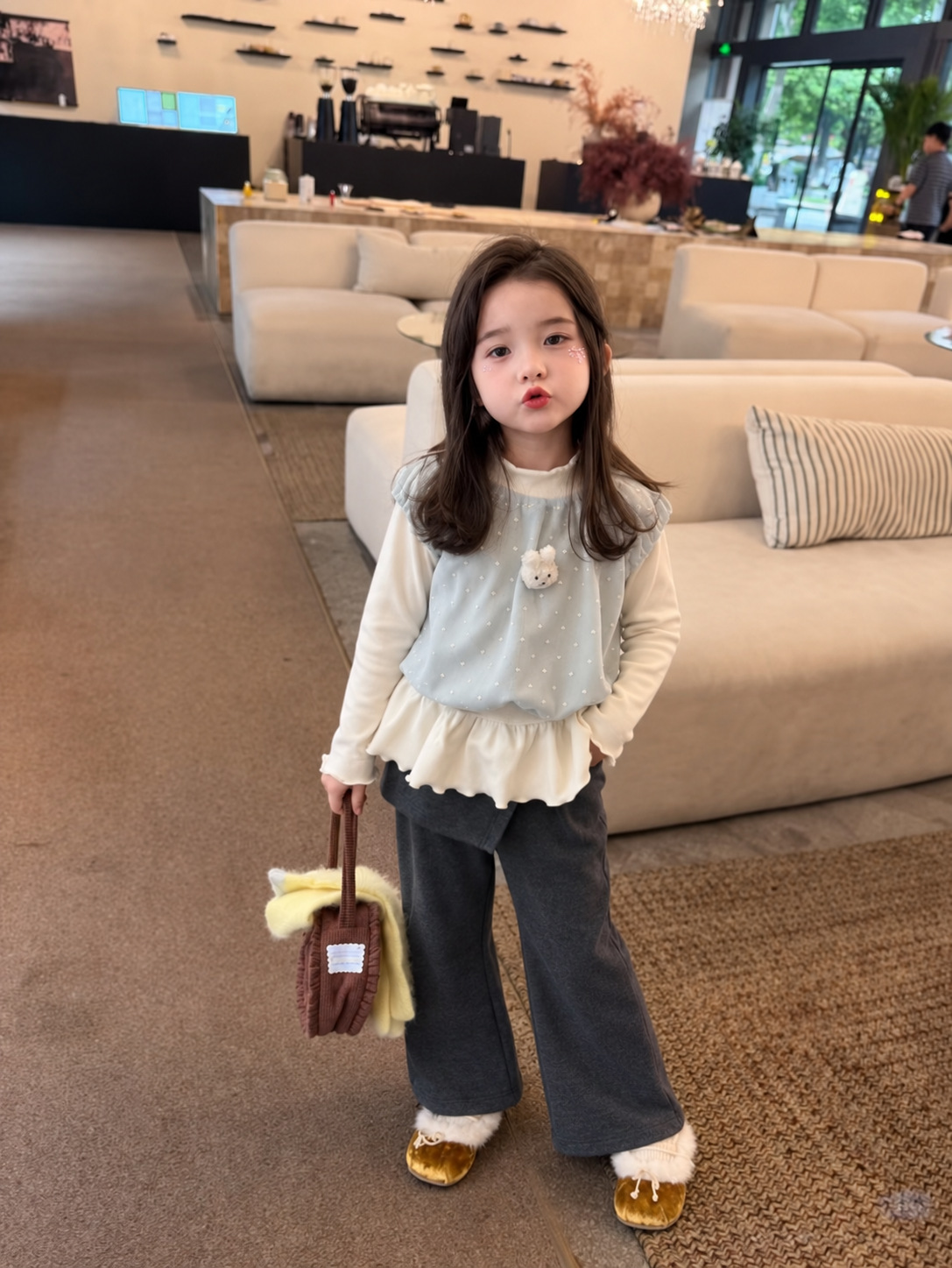 O1CN0128QN7jQxriE2Cq0c_940097962-0-cib.jpg 【80-140】ベストorフリルTシャツorフレアパンツ 女の子 フリル レイヤード風 - 画像 (1)