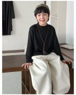 【90-160】長袖インナー 男の子 無地 モックネック ベーシック - 画像 (10)