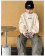 【90-160】トレーナー 男の子 英字プリント 裏起毛 合わせやすい - 画像 (21)