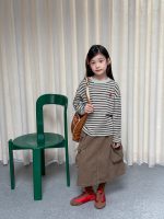 【100-170】長袖Tシャツ 女の子 ボーダー柄 刺繍 かわいい - 画像 (2)