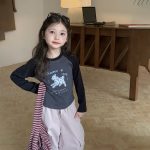 【100-170】長袖Ｔシャツ 女の子 ラグラン おしゃれ 合わせやすい - 画像 (7)