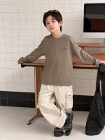 【100-170】長袖Tシャツ 男の子 コットン 英字プリント ゆったり - 画像 (5)