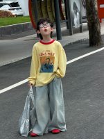 【90-160】パーカー プリント ラウンドネック 長袖 カジュアル 男の子 - 画像 (4)