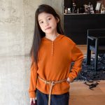【100-170】セーター 女の子 ニット フード付き カジュアル - 画像 (8)