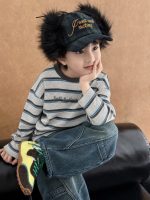 【100-160】長袖Tシャツ 男の子 カジュアル ボーダー柄 ゆったり - 画像 (6)
