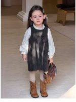【80-140】ワンピース インナー 女の子 チェック柄 リボン付き ガーリー - 画像 (3)