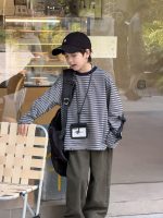【100-170】長袖Tシャツ 男の子 ボーダー柄 配色 カジュアル 着回しやすい - 画像 (15)