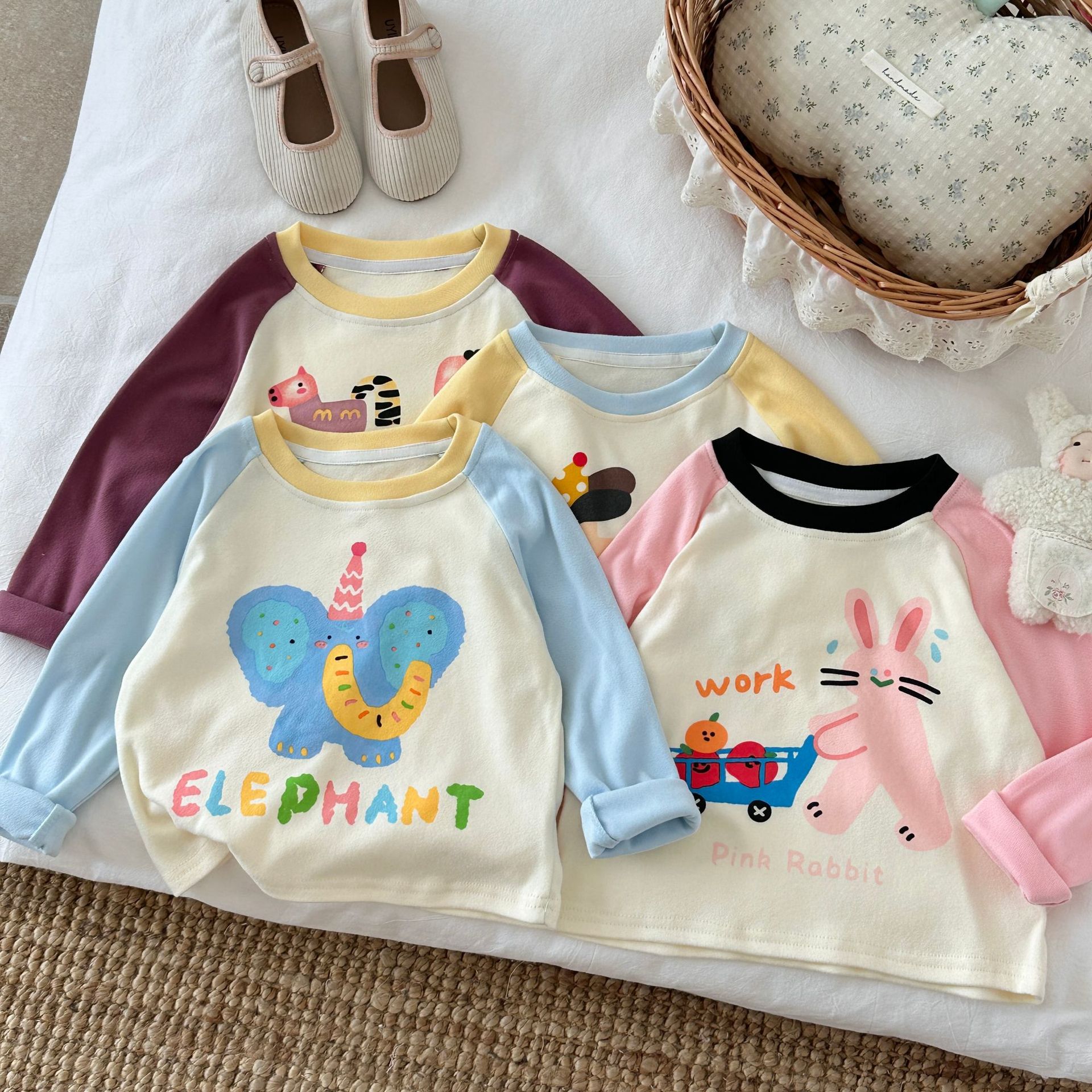 O1CN013p5UW21kOkIZWMYir_2200709364674-0-cib.jpg 【90-140】長袖Tシャツ キッズ ラグラン かわいい お出かけに - 画像 (1)