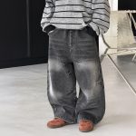 【90-160】パーカーorデニムパンツ 男の子 ボーダー柄 裏起毛 韓国風 カジュアル - 画像 (9)