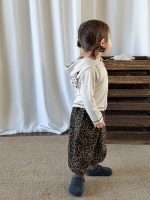 【73-120】トップスorパンツ 女の子 レオパードフード付き かわいい - 画像 (5)