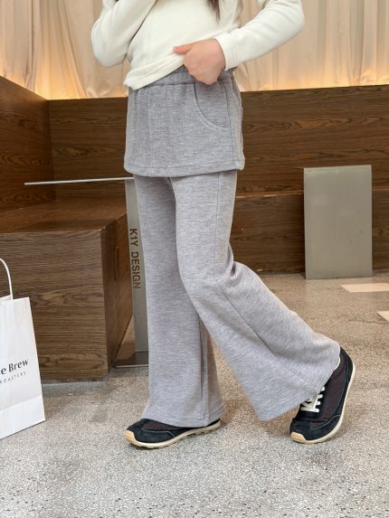 【100-170】パンツ 女の子 ベルボトム レイヤード 合わせやすい