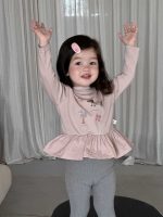 【73-100】パーカー レギンス 裾付き プリント 長袖 女の子 - 画像 (7)
