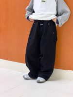 【100-170】ストレートパンツ 韓国風 カジュアル コットン - 画像 (5)