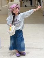 【100-170】スカート 女の子 デニム 切り替え グラデーション - 画像 (5)