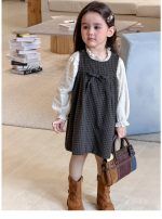 【80-140】ワンピース インナー 女の子 チェック柄 リボン付き ガーリー - 画像 (10)