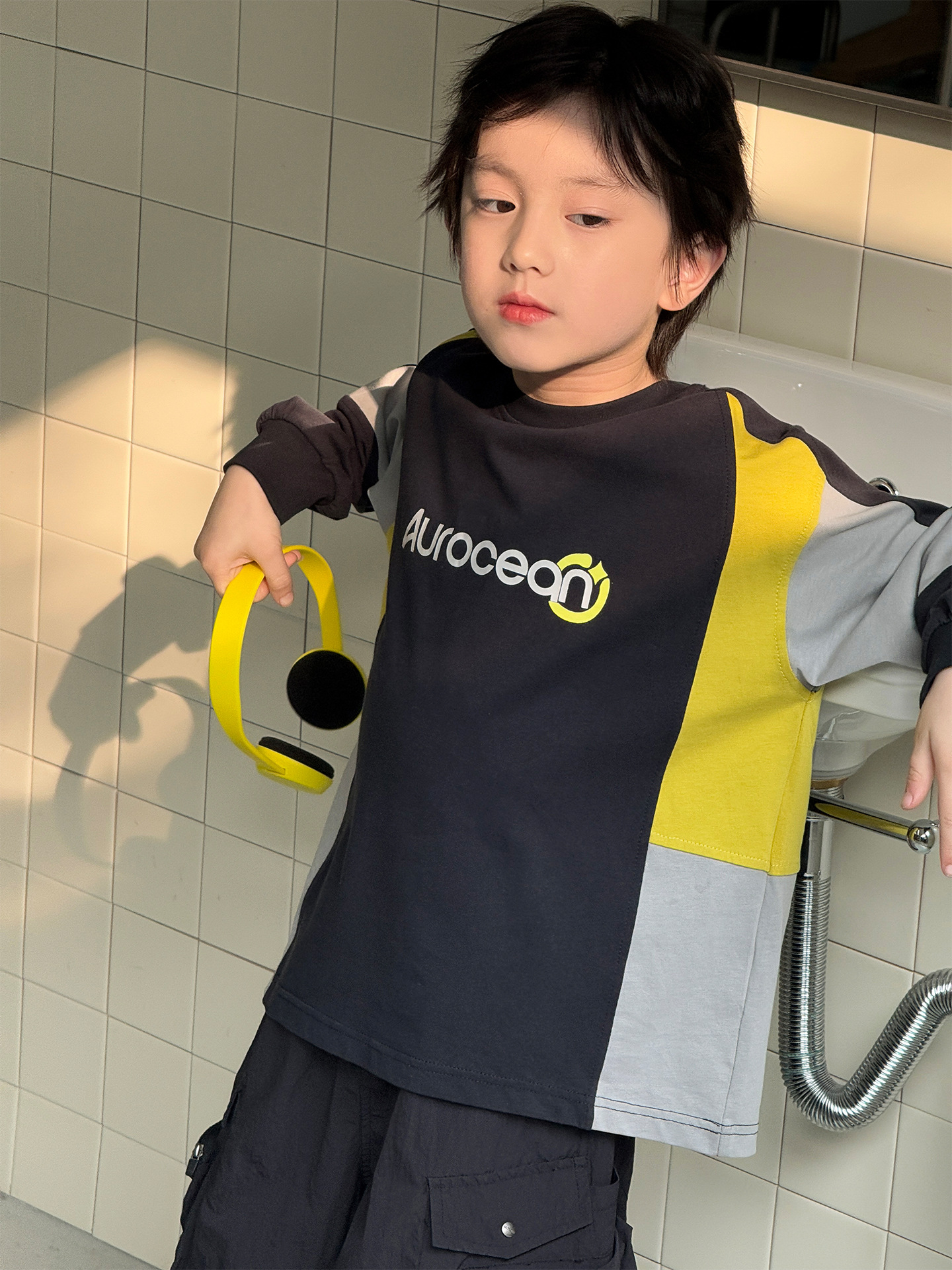 O1CN014uSIJY2GTqRDL9Hlq_2201251829017-0-cib.jpg 【90-160】長袖Tシャツ 男の子 レーシング風 ゆったり 韓国風 カジュアル - 画像 (1)