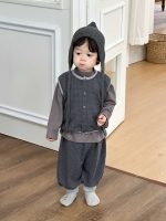 【73-110】二点セット ベスト+ズボン クマ柄 カワイイ 男の子 - 画像 (6)