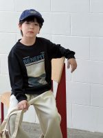 【90-160】長袖Ｔシャツ 男の子 英字 カートゥーン プリント カジュアル - 画像 (4)