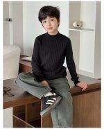 【90-160】ニットトップス 男の子 リブ編み 韓国風 あったか インナー - 画像 (37)