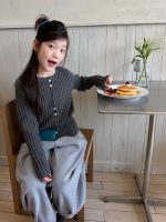 【100-170】カーディガン 女の子 無地 ニット 韓国風 - 画像 (4)